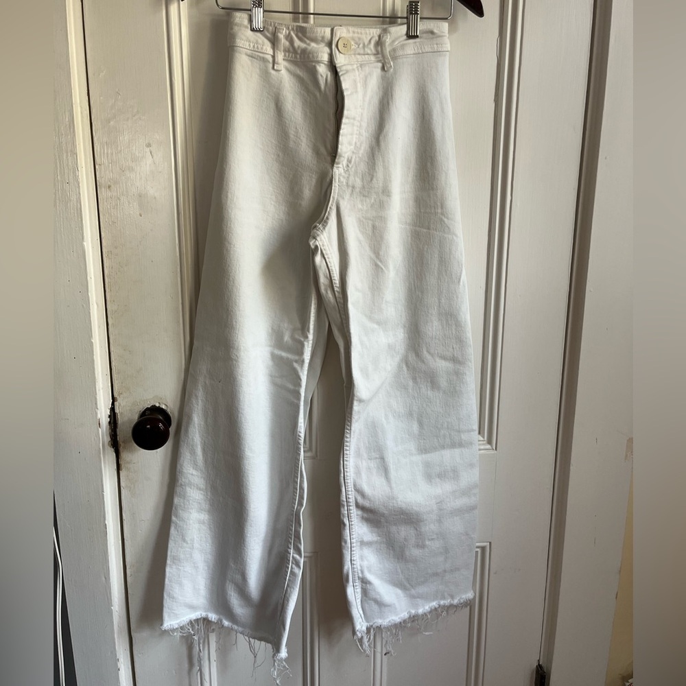 Zara Women’s Marine Straight Relaxed White Jeans